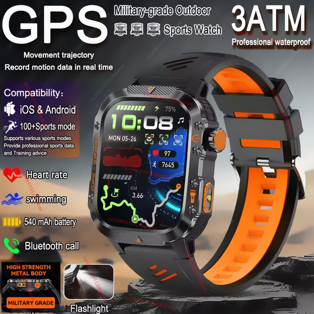 Smartwatch X12 - ساعة ذكية عسكرية للرجال 2026 للاستخدام
