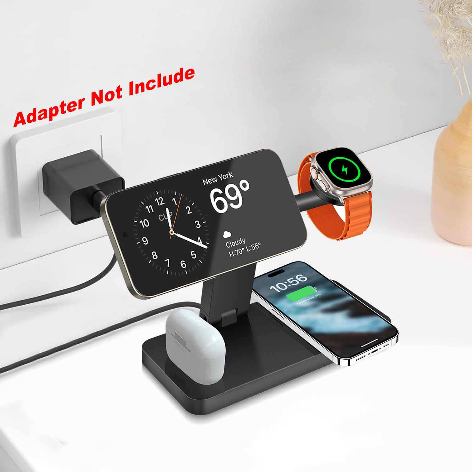 Smartwatch Ac - شاحن لاسلكي مغناطيسي 4 في 1