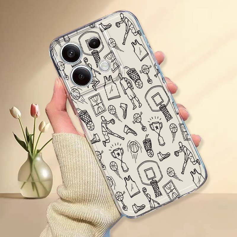 Xiaomi Poco X6 - حافظة هاتف بتصميم كرة السلة لهاتف