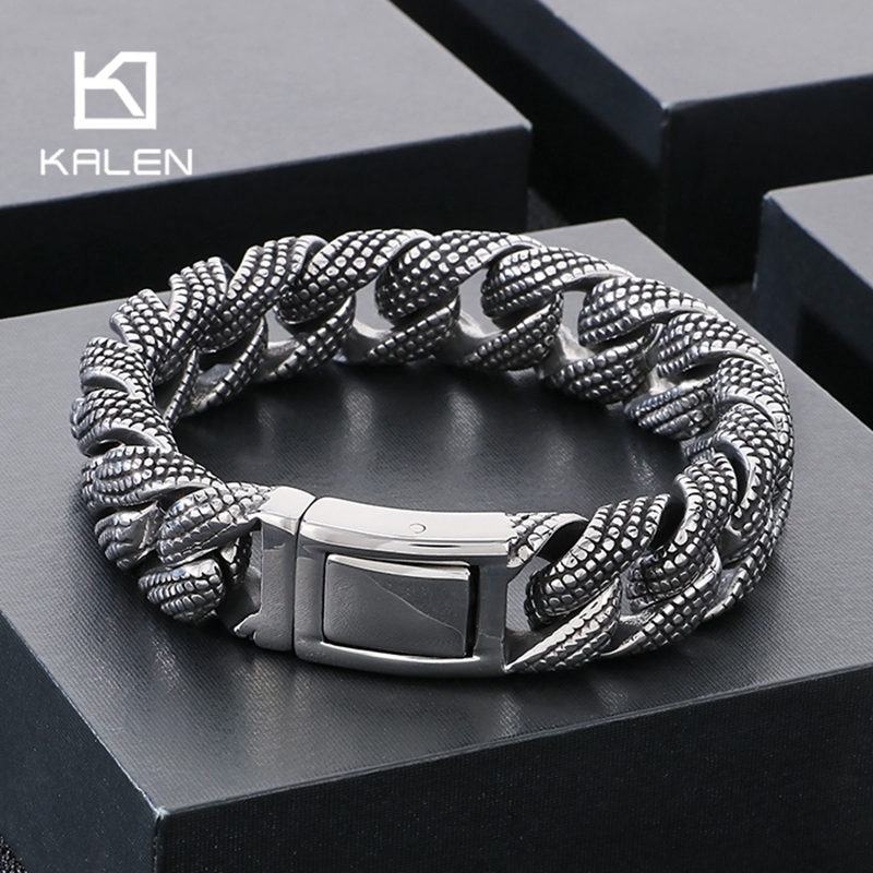 Ceramic Link Bracelet - Kalen 19-21 سنتيمتر طويلة الفولاذ المقاوم