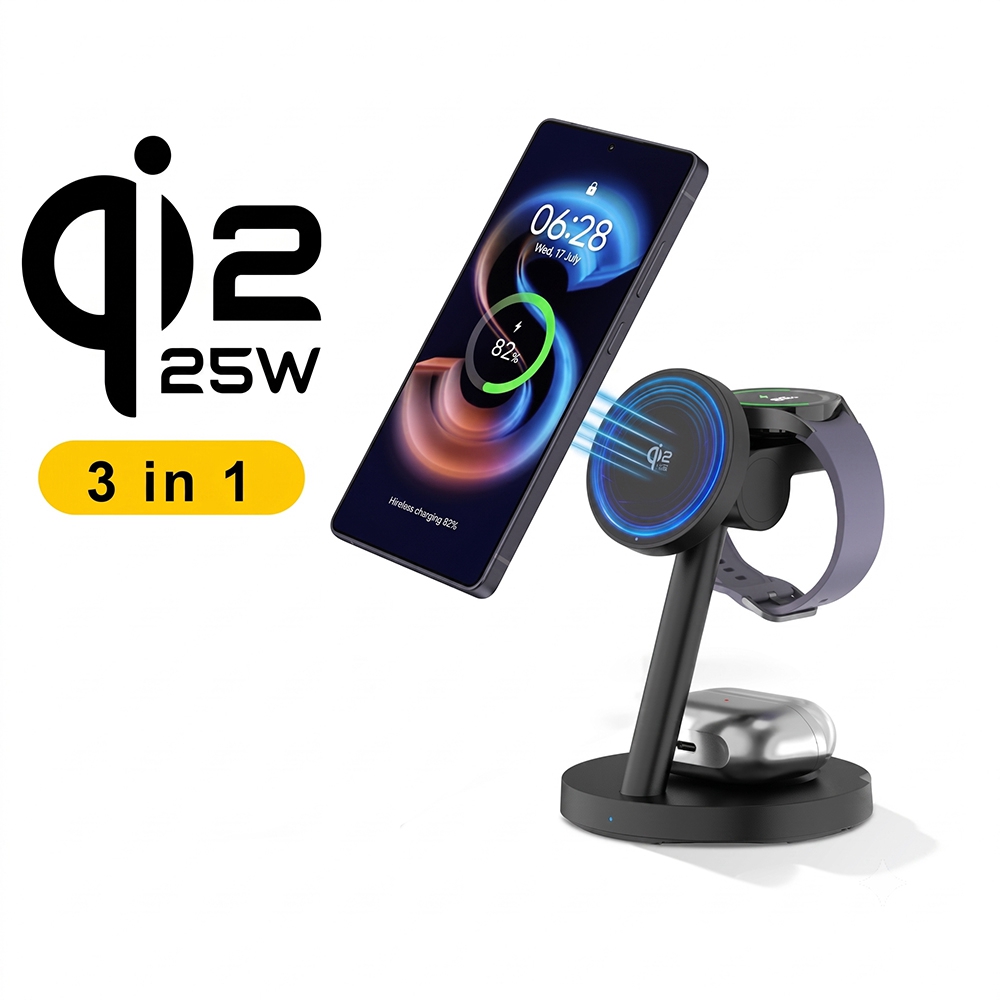 محطة شحن لاسلكي سريع 3 في 1 بت - مراجعة Smartwatch Ac وسعره