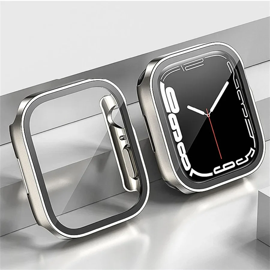 زجاج + غطاء لساعة أبل سلسلة 9  - مراجعة Smartwatch Watch Accessories For Women وسعره