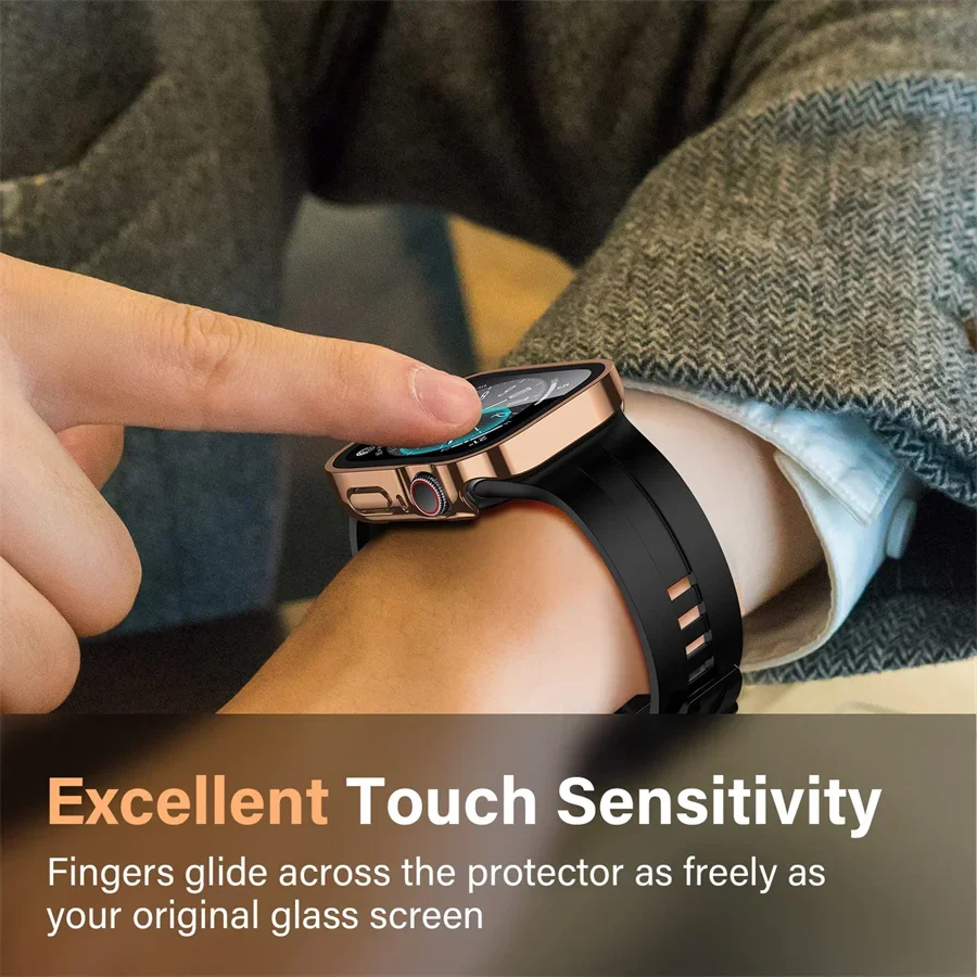 زجاج + غطاء لساعة أبل سلسلة 9  - مراجعة Smartwatch Watch Accessories For Women وسعره