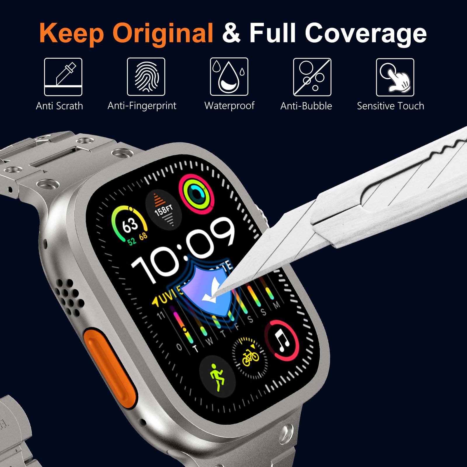 زجاج مقسى لساعة أبل الترا 49 م - مراجعة Smartwatch Watch Accessories For Women وسعره