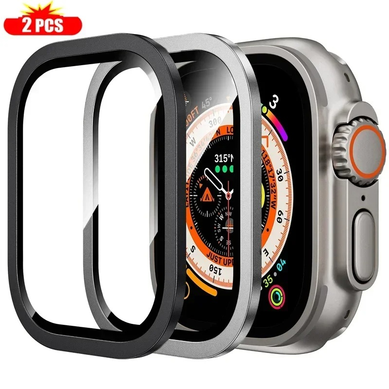 2 قطعة الزجاج المقسى لساعة أبل - مراجعة Smartwatch Watch Accessories For Women وسعره