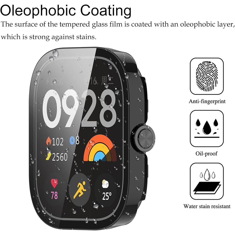 زجاج مقسى + غطاء حماية لساعة ش - مراجعة Smartwatch Watch Accessories For Women وسعره