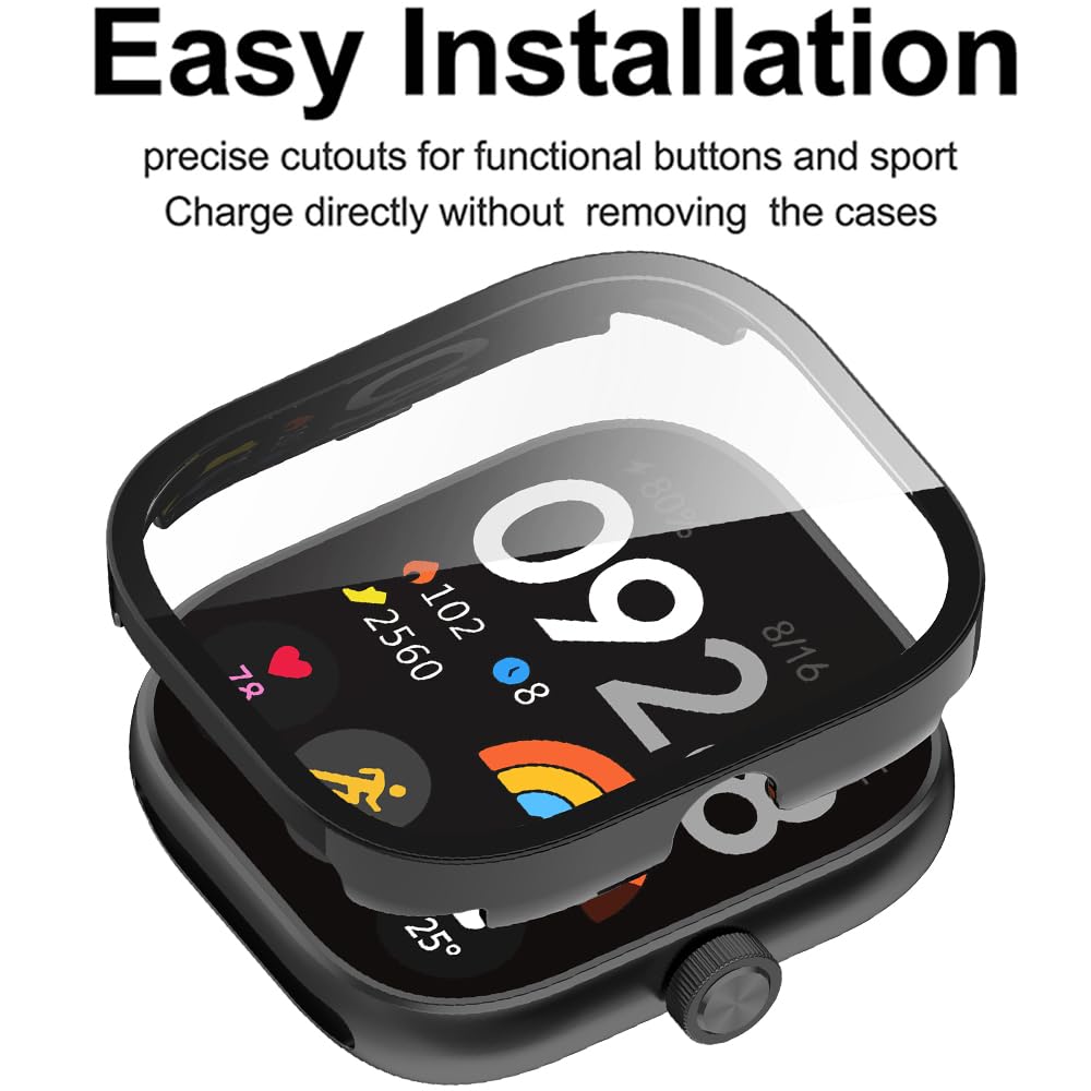 زجاج مقسى + غطاء حماية لساعة ش - مراجعة Smartwatch Watch Accessories For Women وسعره