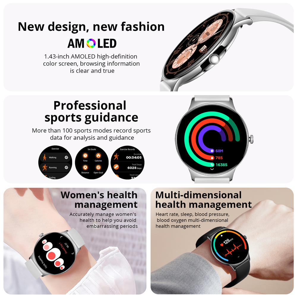 COLMI V89 ساعة ذكية للنساء 1.4 - مراجعة Smartwatch Faces وسعره