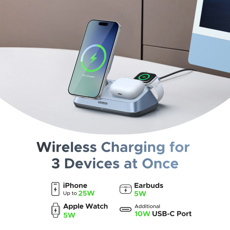 UGREEN Qi2 25W MAX حامل شاحن ل - مراجعة Smartwatch Ac وسعره