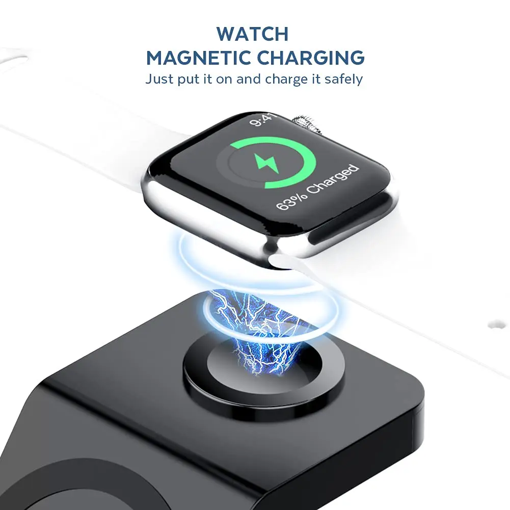 حامل شاحن لاسلكي 3 في 1 حامل ه - مراجعة Smartwatch Ac وسعره