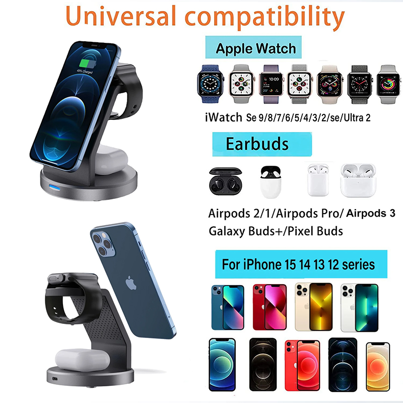 حامل شاحن لاسلكي 3 في 1 حامل ه - مراجعة Smartwatch Ac وسعره