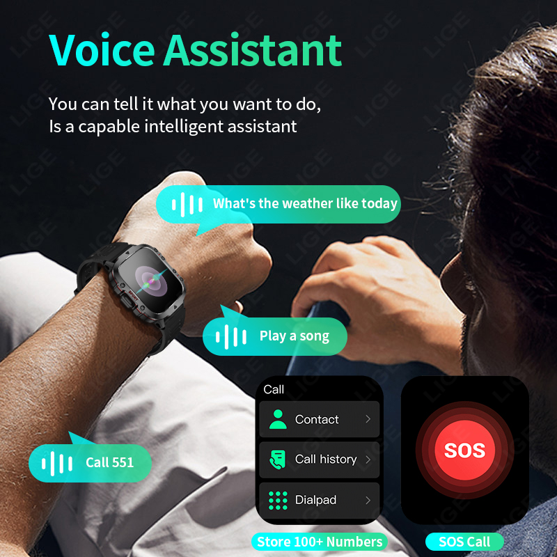 LIGE ساعة ذكية خارجية للرجال ش - مراجعة Smartwatch Faces وسعره