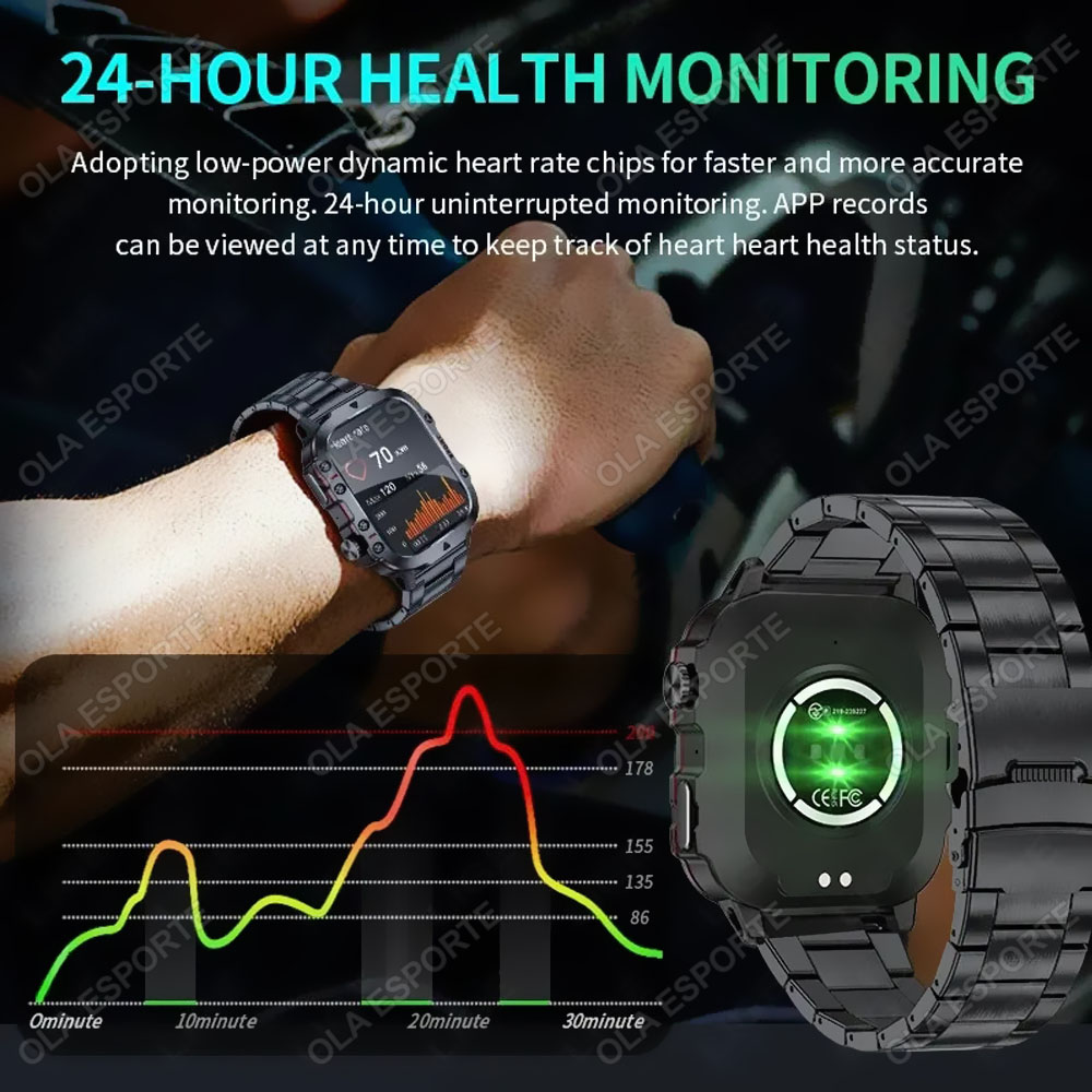 ساعة ذكية عسكرية جديدة للرجال  - مراجعة Smartwatch X12 وسعره
