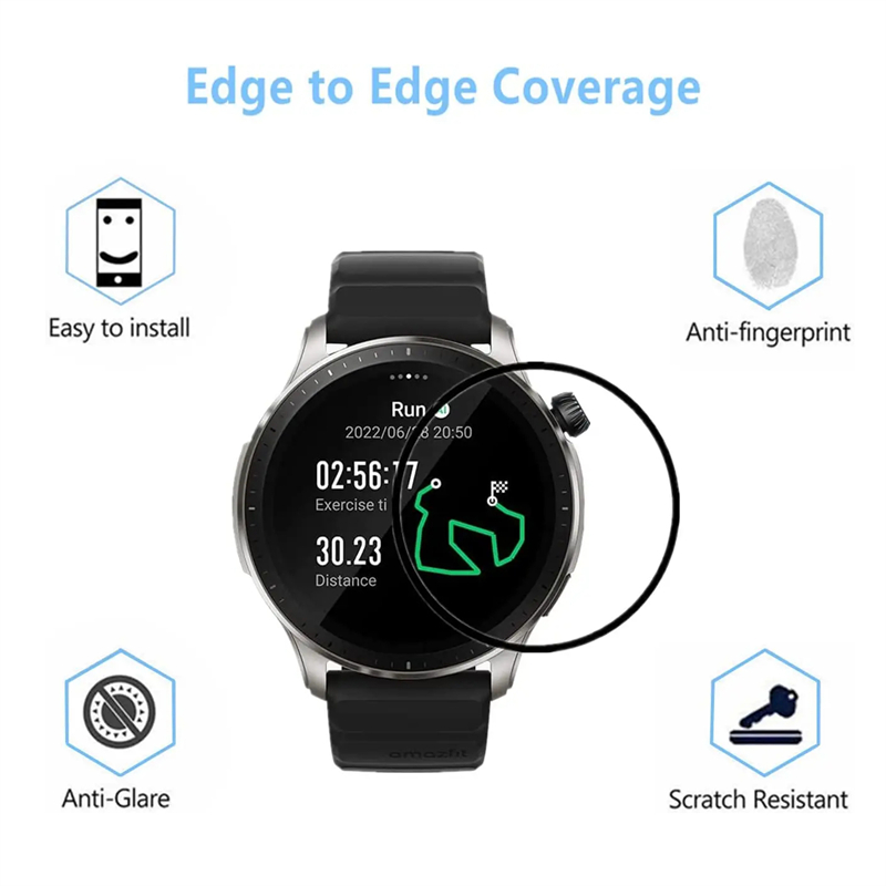 غشاء منحني عالي الدقة مضاد للخ - مراجعة Smartwatch Watch Accessories وسعره