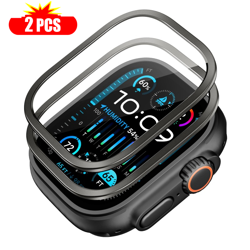 2 قطعة الزجاج المقسى لساعة أبل - مراجعة Smartwatch Watch Accessories For Women وسعره