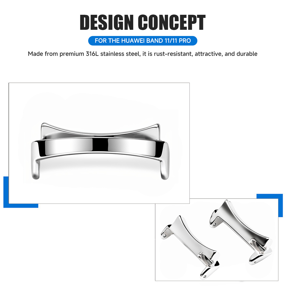 قطعتان من محول الساعة الذكية ه - مراجعة Watch Band Connector وسعره